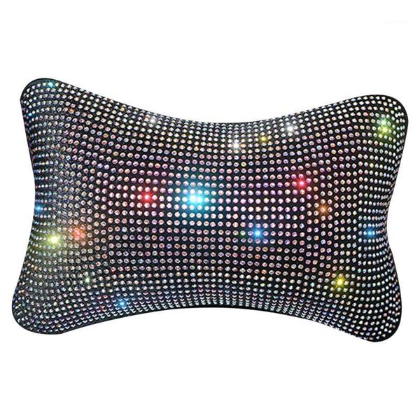 

washable waist support car headrest full diamond shoulder guard interior accessories summer decoration supplies handbrake cover1