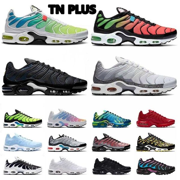 

size us 12 running shoes mens womens worldwide tn plus se triple black all white trainers outdoor sports sneakers eur 36-46
