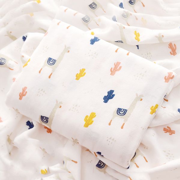 

bamboo fiber baby muslin blanket newborn summer cool quilt 2 layers ice silk children bed cover nursing cover stroller cover lj201105