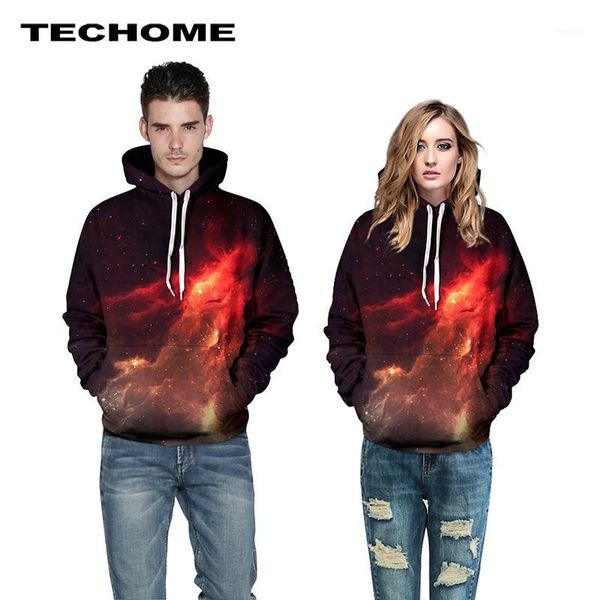 

men women fashion hip hop personality 3d sky starry lion printed sweatshirt casual hoodies fitness men moletom size xxl1, Black
