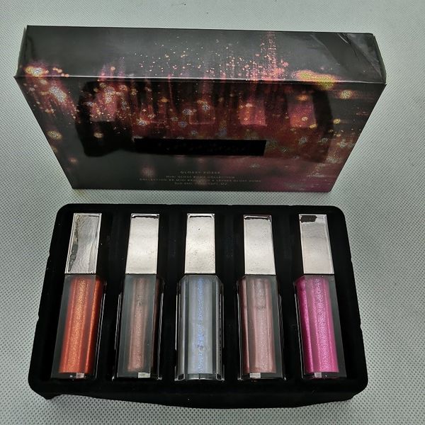 

new christmas lip gloss set mini diamond 5 pcs gloss bomb festive collection
