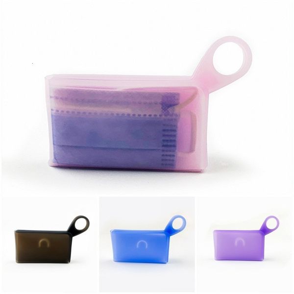 

factory case face masks fashion mini mask silicone container storage bag portable multicolour dust moisture seal up free