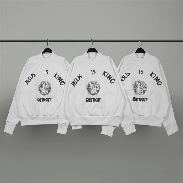 

2021 новое прибытие высочайшее качество cpfm kanye west isus is king men then toinshirt с длинным рукавом s-xl # w004, Black