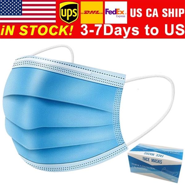 

face 3-7 days to us disposable masks with elastic ear loop 3 ply breathable for blocking dust air anti-poloutletogps