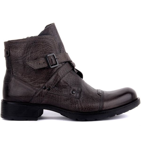 

genuine leather casual autumn winter boots n0hf, Black