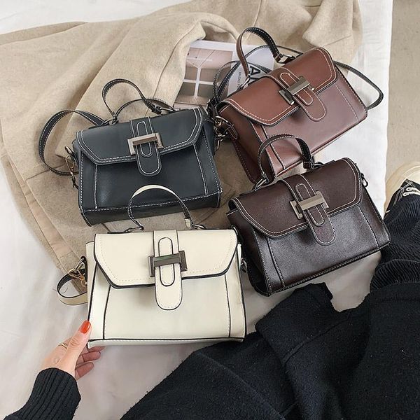 

shoulder bags 2021 fashion luxury women coffee bag lady leather chains messenger handbag tote shopping female small square bagss