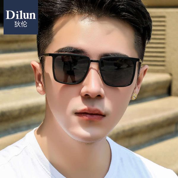 

cxsa3deq12020 new polarized men's sunglasses korean version of chaozhou square fishing driving glasses anti ultraviolet3gdsc, Black