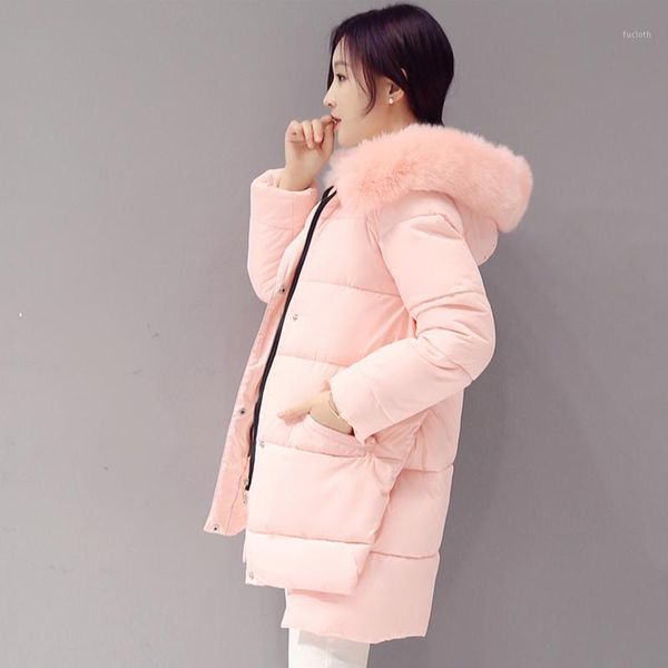 

2018 fashion winter jacket women down jackets and coats fur hat female warm down parka windproof waterproof coat1, Black