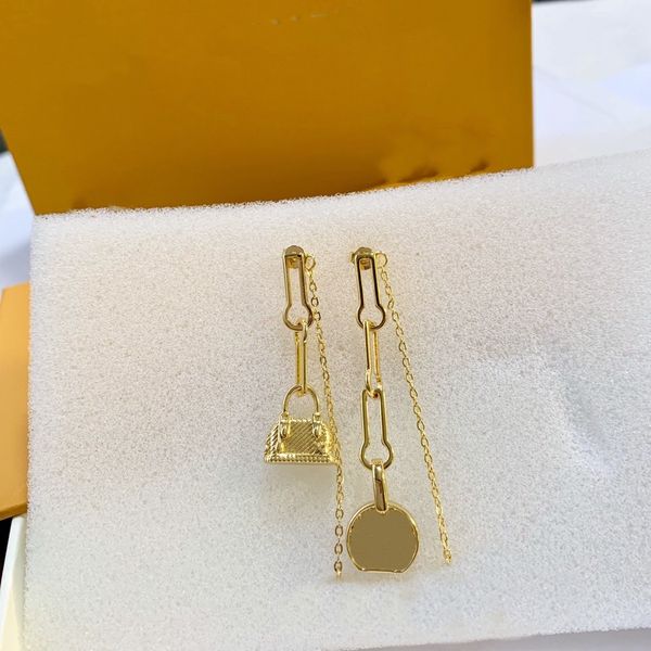 

gold earrings for woman fashion earrings bag shape earrings brass fashion jewelry supply accessories, Silver