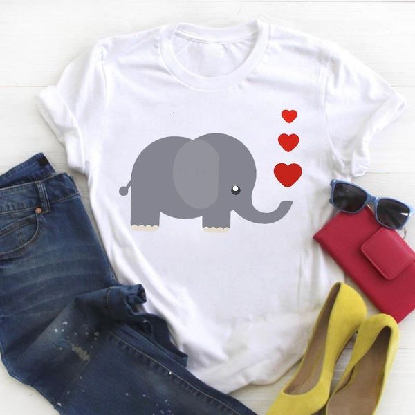 

women lady cartoon love valentine cute funny animal summer ladies t tee tshirt womens female shirt clothes graphic t-shirt, White