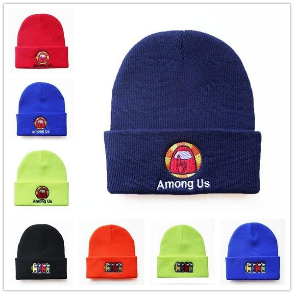 

dhl 24h ship game among us knitted hat cap cartoon among us game hip hop hat keep warm caps party gift