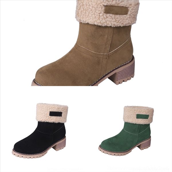 

tsd ladies lady heel mens rubber boot cowhide women shoes leather short high-heeled fashion metal buckles boots pearl thick bootsboots, Black