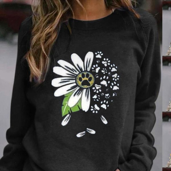 

plus size vintage blouse women 2021 women summer sunflower print long sleeve shirt blouse mujer de moda 2021, White
