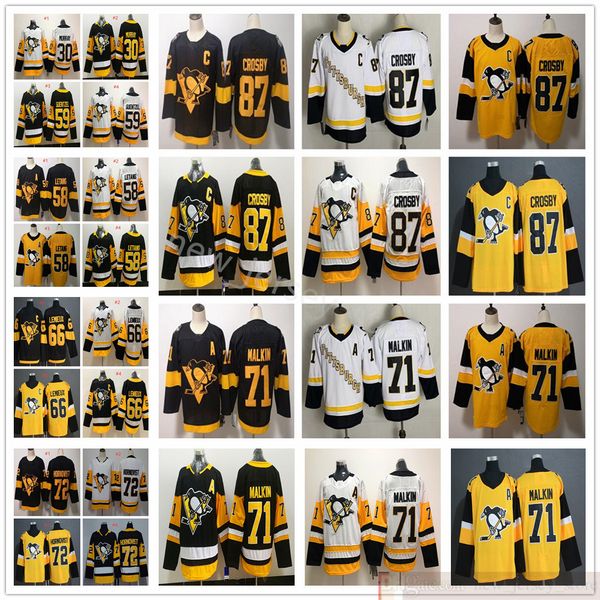 

2021 new white pittsburgh penguins hockey 87 sidney crosby jerseys 16 jason zucker 71 evgeni malkin mario lemieux kris letang jake guentzel, Black;red