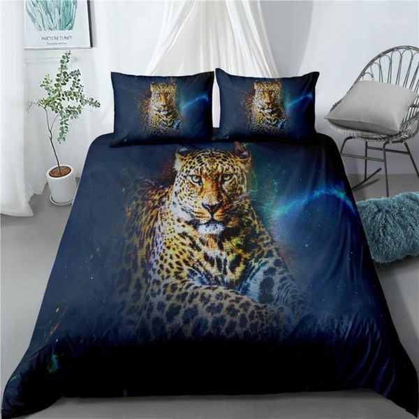 

luxury leopard print bedding sets duvet cover twin full  king size bed cover soft comforter linens bedclothes1