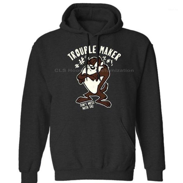 

trouble maker' art mens womens winter hoodies sweatshirts, Black