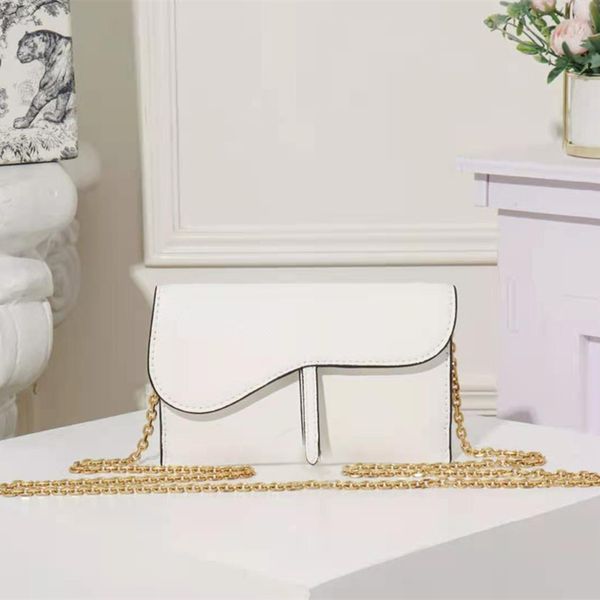 

cowhide saddle bags fashion women shoulder bags chain bag with small card bag palm print crossbody bag two piece set purses