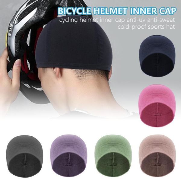 

cycling caps & masks fashion quick dry helmet cap anti-uv anti-sweat sports hat motorcycle bike riding bicycle inner cap1, Black