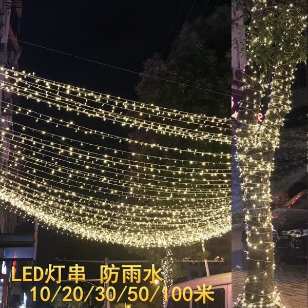 

2021 latest waterproof led flashing string stars, christmas outdoor decorations, tree lights, neon lights new