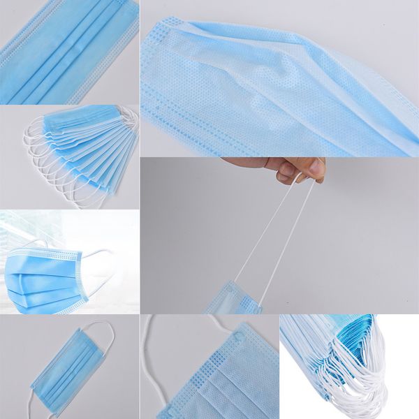 

layers thick 3 disposable with meltblown face cloth mouth non-woven masks soft breathable qlgu