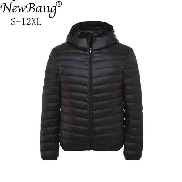 

Newbang men's hooded warm down et, raincoat, autumn and winter, 8xl, 9xl, 10xl, 11xl, Black
