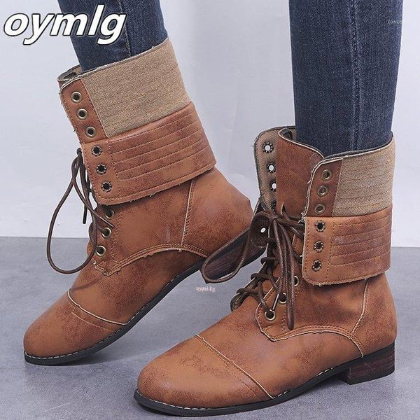 

women's ankle boots winter shoes woman warm lace up pu leather sewing low heel fashion female boot ladies plus size1, Black