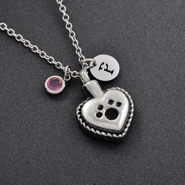 

print heart cremation neckalce engravaing heart shape stainless steel memorial urn jewelry ashes holder pendant, Silver