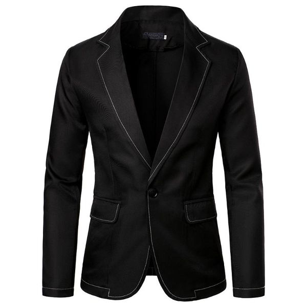 

masculino casual men brand mens style blazers latest business slim suit jackets coat blazer tuxedo design for jacket men suit mthjq, Black