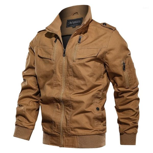 

2019 jaycosin jacket men spring autumn cotton windbreaker pilot coat new men's fashion jackets cargo flight jackets male clothes1, Black;brown