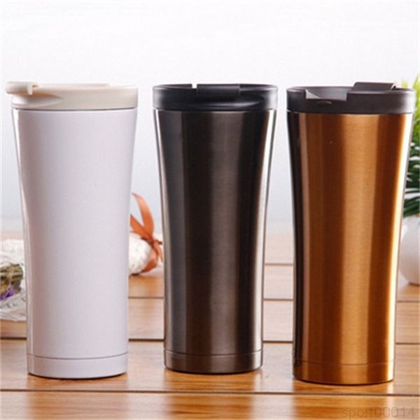 

500ml(17oz) car coffee cup double walls void keep warms stainless steel cups three colors mugs christmas gifts
