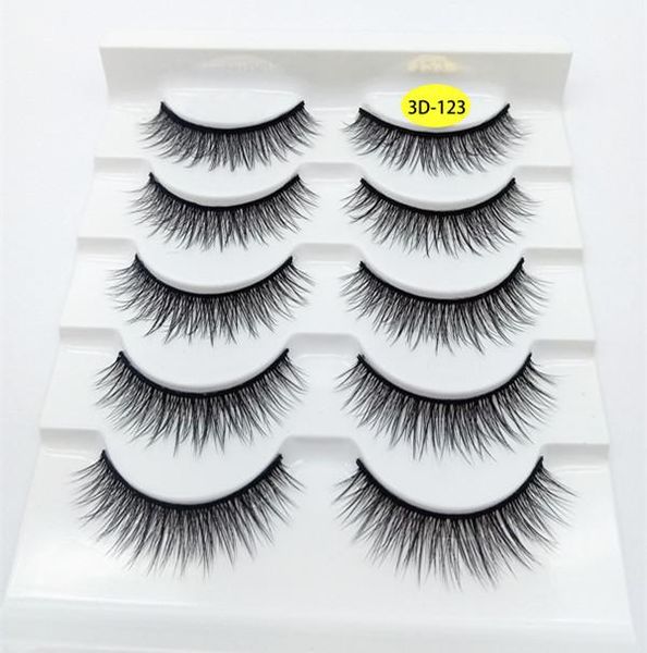 

false eyelashes 5 pairs of natural 3d artificial mink thick hand-made full eyelashes, soft