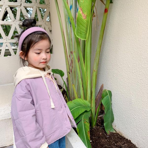 

down coat autumn korean style fashion girls thin quilted solid color jackets children boys big pockets loose outwears, Blue;gray