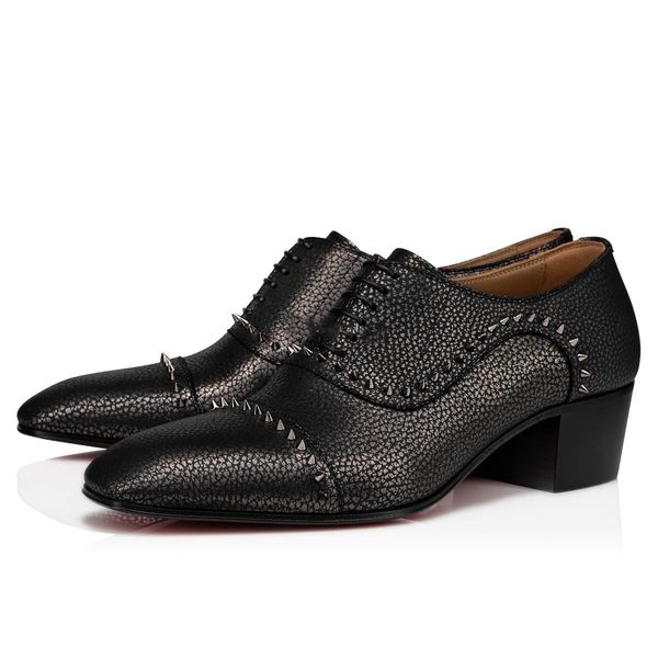 

black genuine leather grained dress low heels shoes for men's dress,paris luxe brand men's dress business oxfords loafers heels ge