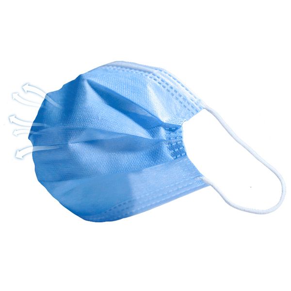 

ear-loop disposable dhl mask layer dust face masks cover 3-ply non-woven