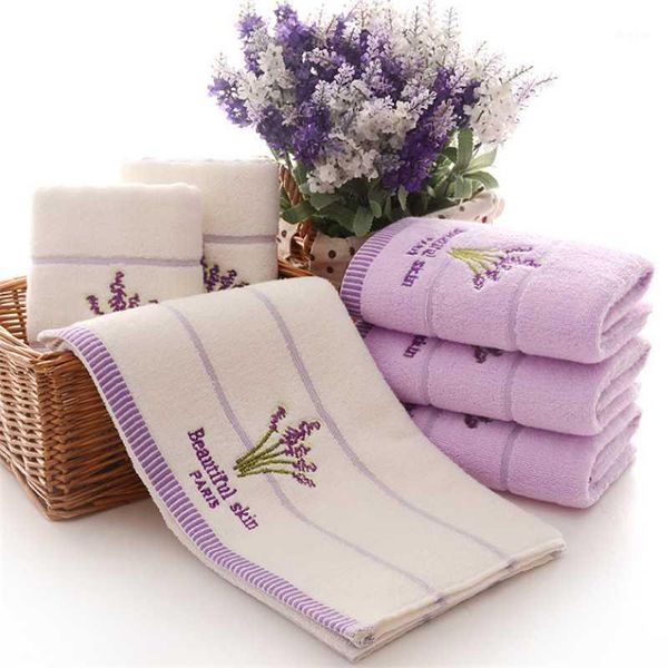 

factory direct cotton 32 strand towel embroidered lavender cotton towel for men and women with the same paragraph can be customi1