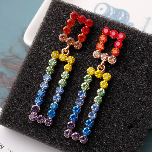 

s925 silver pin earrings exaggerated earrings in europe and america simple geometric color diamond earrings wholesale, Golden;silver