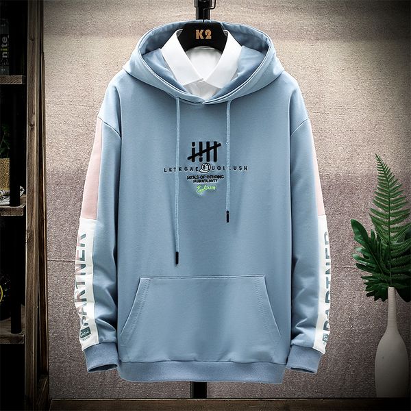 

2021 new harajuku letter print sweatshirts hoodies streetwear hip hop casual hooded sweatshirt men 59co, Black