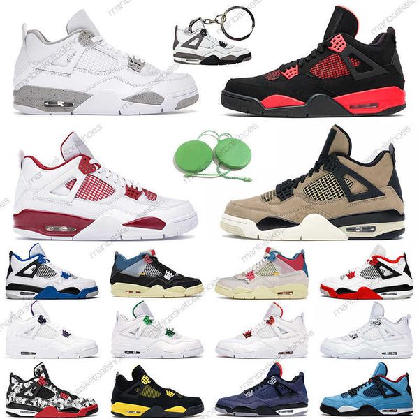 

mens 4 basketball shoes 4s black cat white cement fire red university blue men womens sport trainer