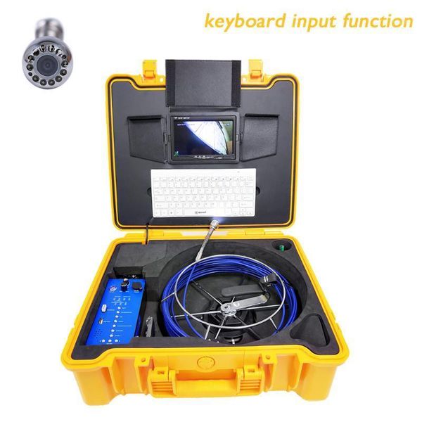 

7inch 25mm pipeline endoscope inspection camera 20m underwater industrial pipe sewer drain video snake camera system waterproof1