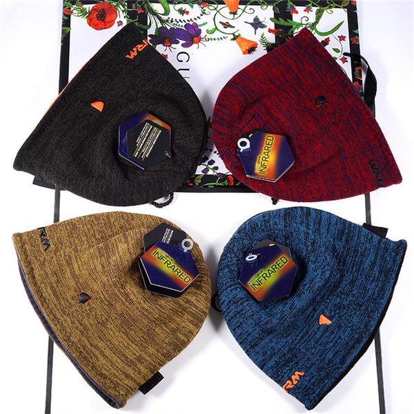 

reversible beanie knitted fleece hats double-sided skull cap beanies caps wear hat fashion men winter women warm fedora hats gif hvjc, White;black