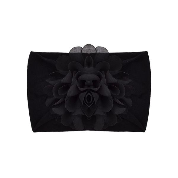 

16 colors new baby girl big chiffon flower children headband turban headwear stretchy nylon flower wide hair bands accessories q bbyijh