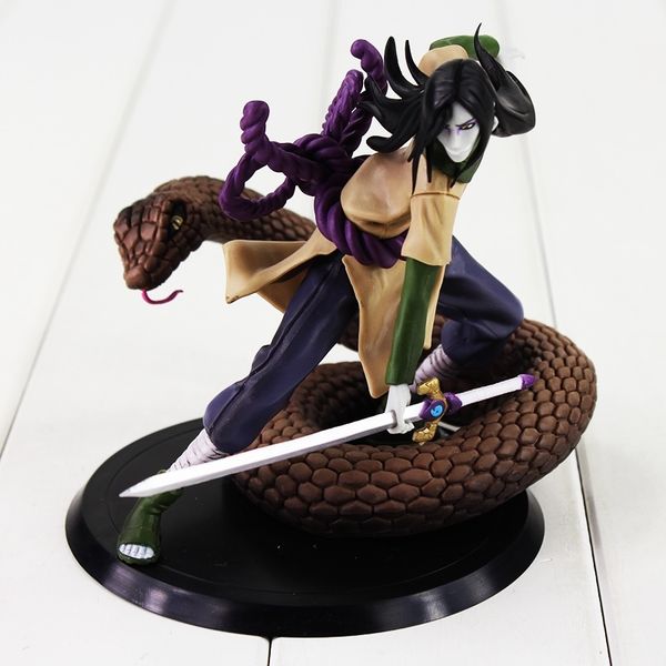 

14cm naruto shippuden orochimaru snake figure toy cool orochimaru with grass-cutting sword model doll for collection y200421