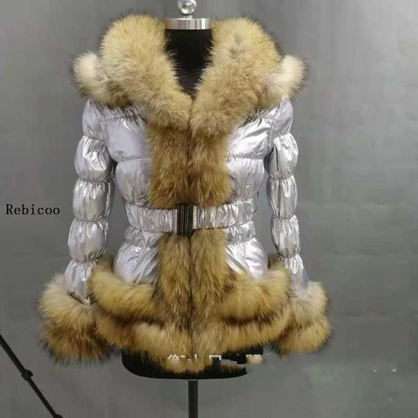 

women's down & parkas parka winter warm thick hooded coat ladies fur cotton lining jackets women long plush jacket hoodie outwear, Black