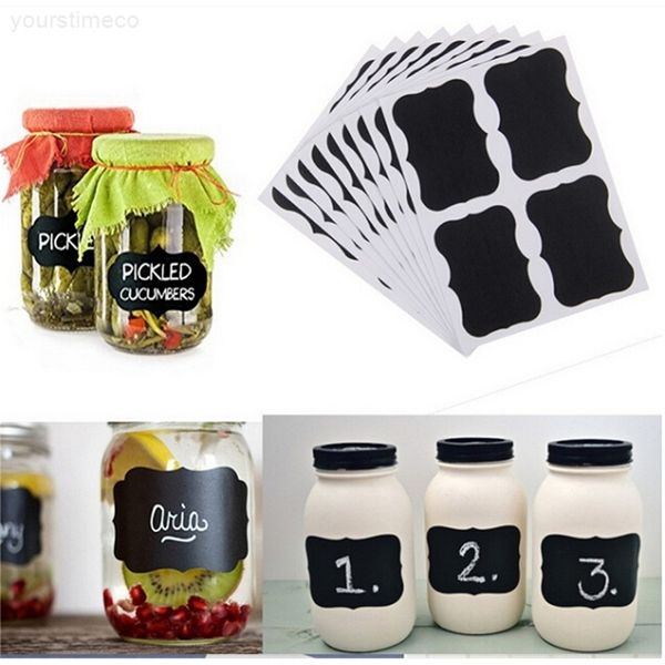 

board 36pcs/set stickers chalkboard blackboard craft chalk kitchen jar labels zhao