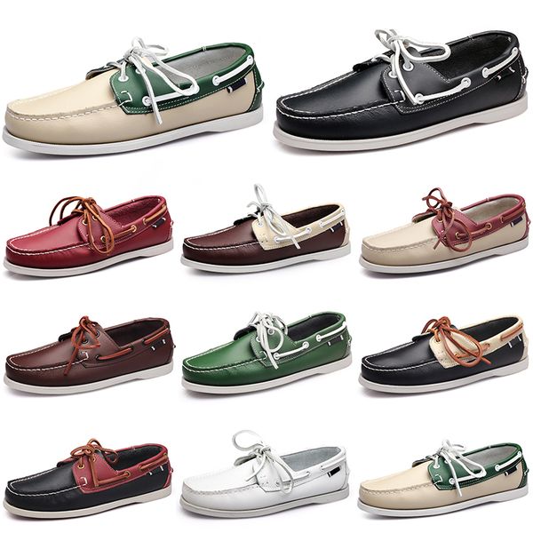 

wholesale men casuals shoes triple black white popular breathable silver taupe mahogany brown jogging walking flat soft multi leather mens s