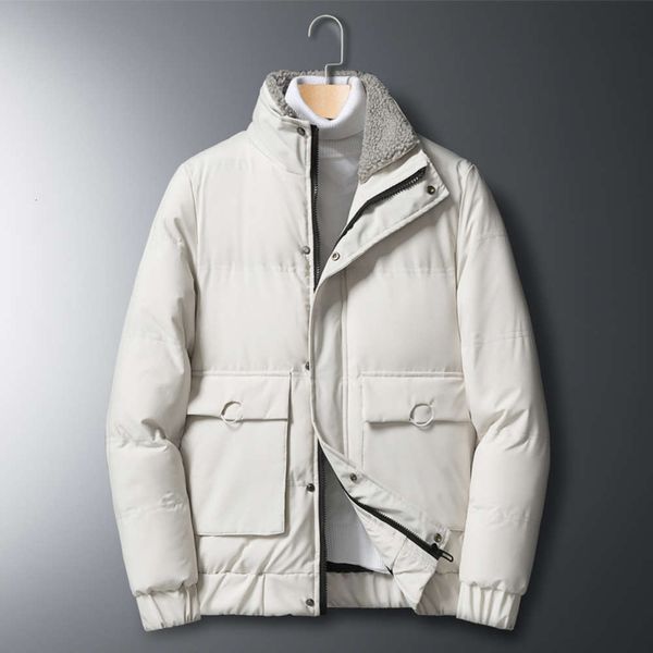 

2020 new trend tooling clothing men's coat winter thick lapel cotton padded jacket, Black