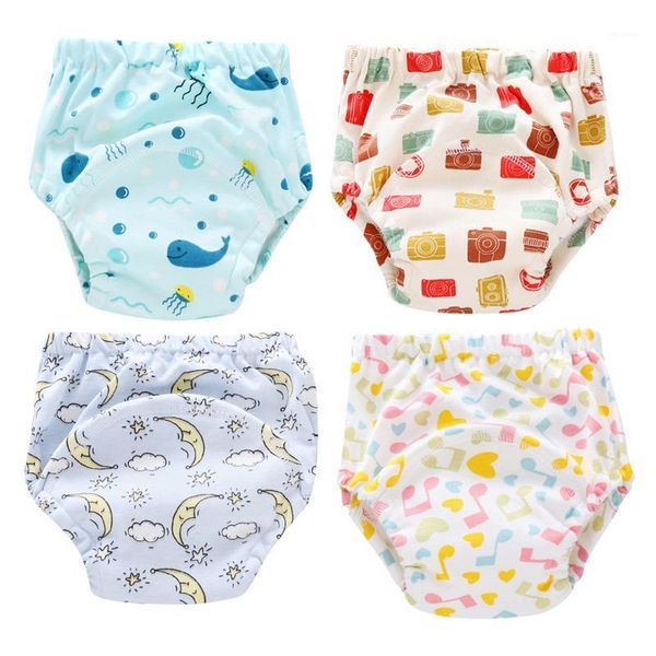 

4 pcs/1 pack baby diapers learning training pants washable 6 layers of gauze diaper breathable partition diapers for 6-12kg baby1