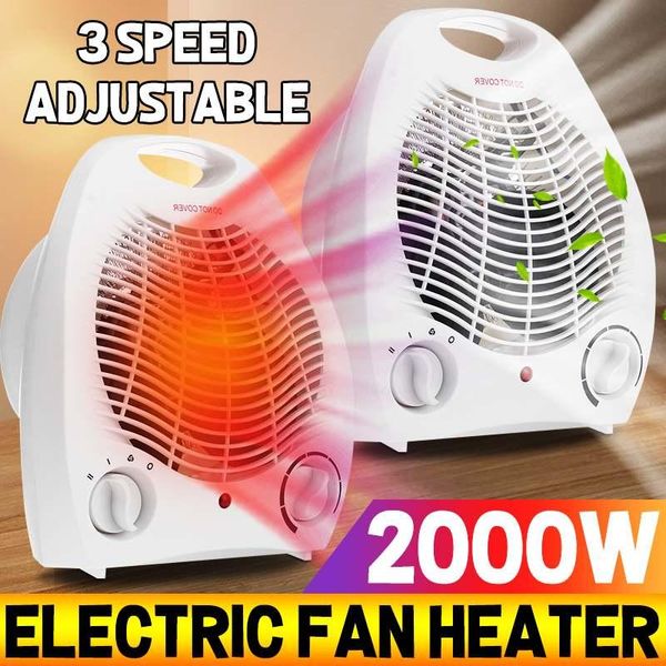 

2000w fan heater for home 3 speeds portable mini electric heater home heating cool dual purpose warmer electric warm air fan