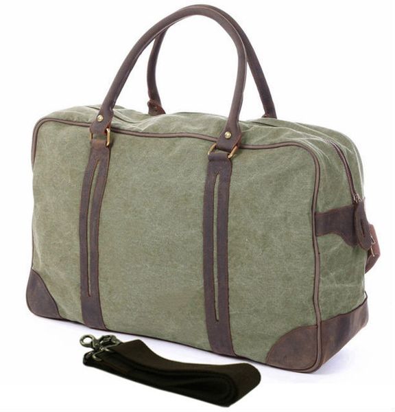

bolsa bagagem militar masculina, couro lona para viagem, fim de semana, duffel