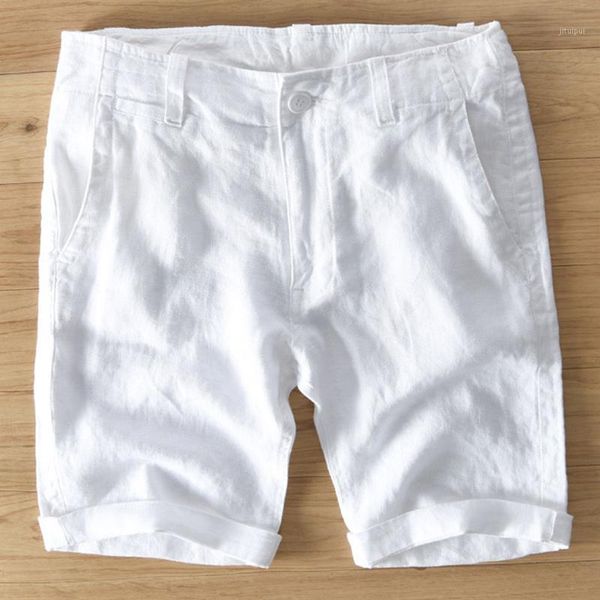 

2020 linen mens shorts summer casual shorts men cotton fashion men short bermuda beach short1, White;black